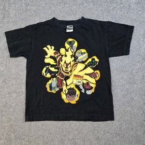 Cartoon Network Ben 10 T Shirt Kids Large Black Graphic Alien Force Y2K 2007